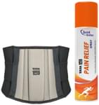 Combo Pack of Tata 1mg Lumbar Sacral Belt & Tata 1mg Pain Relief Spray (100gm)