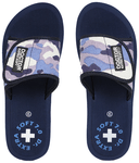 Doctor Extra Soft D 54 Women's Camo Care Orthopaedic and Diabetic Adjustable Strap Slipper Navy 8