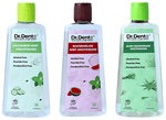 Dr. Dento Combo Pack of Cucumber Mint Mouthwash (100ml), Watermelon Mint Mouthwash (100ml) &  Aleo Lemongrass Mouthwash (100ml)