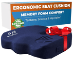4V1 CX 12 Coccyx Orthopedic Seat Cushion Standard Blue
