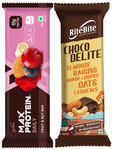 Combo Pack of Ritebite Max Protein Daily Fruit & Nuts Bar (50gm) & Choco Delite Nutrition Bar (40gm)