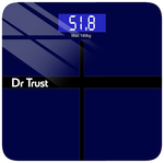 Dr Trust USA Electronic Executive Rechargeable Digital Weighing Scale with Temperature Display Blue