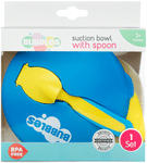 Bubbles BPA Free Suction Bowl with Spoon Set Yellow & Blue 3+ Months