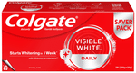 Colgate Visible White Toothpaste | Teeth Whitening Starts in 1 Week | (120gm Each)