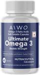 AIWO Ultimate Omega 3 Double Strength Fish Oil 1000mg for Heart Health | Capsule