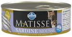 Farmina Pet Foods Matisse Mousse Wet Complete Food for Adult Cats (85gm Each) Sardine