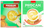 Combo Pack of Pro-To-Grow Prosum Fortified Baby Cereal & Pro To Grow Procan Baby Cereal with Milk ,Weaning Mix, Suitable for Age 6+ Months No Added Sugar (300gm Each)