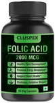 Cluspex Nutrition Folic Acid 2000mcg Veg Capsule