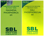Combo Pack of SBL Kali Phosphoricum Biochemic Tablet 6X & SBL Magnesia Phosphorica Biochemic Tablet 6X (25gm Each)
