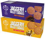 Early Foods Combo Pack of Jaggery Millet Cookies Ragi & Chocolate and Jaggery Millet Cookies Dry Fruits & Seeds (150gm Each)