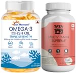Combo Pack of Tata 1mg Multivitamin Supreme Capsule (60) & Dr. Morepen Omega 3 Deep Sea Fish Oil Triple Strength Softgel (30)