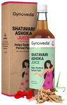Gynoveda Shatavari Ashoka Juice Helps Reduce Period Pain (1ltr Each)