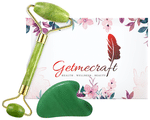 Get Me Craft Jade Facial Roller & Gua Sha Set