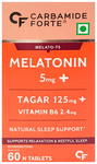 Carbamide Forte Melatonin 5mg+ | With Tagar & Vitamin B6 for Sleep, Relaxation & De-Stress | Tablet