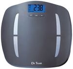 Dr Trust USA Abs Fitness Body Composition Monitor Fat Analyzer and Weighing Scale Grey