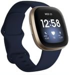 Fitbit Versa 3 Health & Fitness Smartwatch Midnight Blue Gold