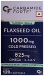 Carbamide Forte Cold Pressed Flaxseed Oil 1000mg | With Omega 3,6 & 9 | Softgel Capsule for Heart, Joints & Digestion