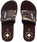 Doctor Extra Soft D 54 Women's Camo Care Orthopaedic and Diabetic Adjustable Strap Slipper Brown 10