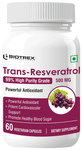 Biotrex Resveratrol 500mg for Heart Health, Anti-Ageing Support & Blood Sugar Balance | Capsule