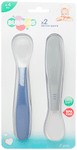 Bubbles Extra Soft BPA Free Silicone Spoon Blue & Grey 4+ Months
