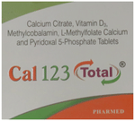 Cal 123 Total Tablet | Calcium & Vitamin Supplement for Bone & Pregnancy Health
