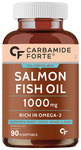 Carbamide Forte Salmon Fish Oil with 1000mg | Rich in Omega 3 | | Softgel Capsule for Heart, Joints, Bones & Skin Health