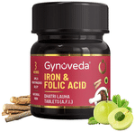 Gynoveda Iron & Folic Acid Tablet (60 Each) | For Healthy Blood Iron & Haemoglobin