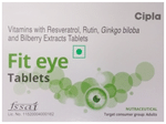 Fit Eye Tablet with Vitamins, Resveratrol, Rutin, Ginkgo Biloba & Bilberry Extracts