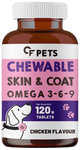 Carbamide Forte Pets Skin & Coat Omega 3-6-9 Chewable Tablet Chicken