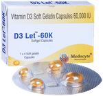 D3 Let 60k Softgel Capsule