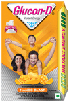 Glucon-D with Glucose, Calcium, Vitamin C & Sucrose | Nutrition Booster Mango Burst