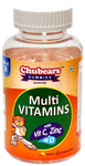 Chubears Multivitamin Gummies Strawberry and Lemon Gluten Free