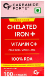 Carbamide Forte Chelated Iron with Folic Acid, Zinc, Vitamin C & B12 for Blood Building & Energy | Tablet