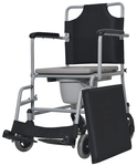 Entros Elev1 Commode Wheelchair with Adjustable Arm Rest (Attendant Propelled)