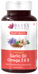 Bliss Welness Plant Based Heart Health Garlic Oil Omega 3 6 9 Softgel Capsule