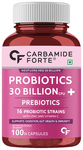 Carbamide Forte Probiotics 30 Billion CFU + Prebiotics 100mg | Vegetarian Capsule for Gut Health, Digestion & Immunity