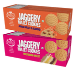 Early Foods Combo Pack of Jaggery Millet Cookies Jowar Millet & Almond and Jaggery Millet Cookies Multigrain Millet (150gm Each)