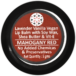 Chilife Lavender Vanilla Vegan Lip Balm  Mahogany Red