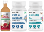 Combo Pack of Tata 1mg Senior 50+ Multivitamin & Multimineral Advance Tablet (60),Glucosamine HCL 1500 mg Tablet (60) & Organic Apple Cider Vinegar (500ml)