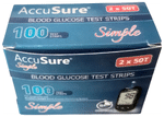 AccuSure Simple Blood Glucose Test Strip (Only Strip) | Diabetes Monitoring Devices