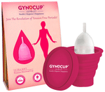 Gynocup Combo Pack of Reusable Menstrual Cup for Women (Small) & Menstrual Cup Sterilizer Container Transparent