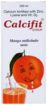 Calcifit Syrup Delicious Mango Milkshake