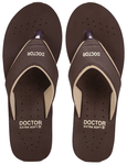 Doctor Extra Soft Ortho Care Orthopaedic Diabetic Pregnancy Comfort Flat Flipflops Slippers for Women Brown 6