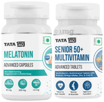 Combo Pack of Tata 1mg Senior 50+ Multivitamin Advanced Tablets (60) & Melatonin Advanced Capsules (30)