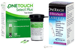 Combo Pack of Select Plus Test Strip (50) & 2 Box of Ultrasoft Lancet (25)