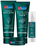 Dr Batra's Combo Pack of Fairness Face Wash 100gm, Natural Skin Lightening Cream 100gm, Skin Fairness Serum 50gm and Intense Moisturizing Cream 100gm