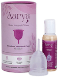 Aarya Premium Medical Grade Silicone Menstrual Cup with Cup Wash (50ml) Medium