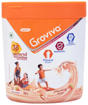 Groviva Child Nutrition for Physical Growth, Brain Development & Immunity | Flavour Strawberry Powder