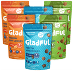 Gladful Combo Pack of 2 Protein Mini Cookies Orange,  2 Protein Mini Cookies Chocolate and 2 Protein Mini Cookies Almond (75gm Each)