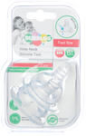 Bubbles Anti Colic Wide Neck Silicone Teat 6+ Months Fast Flow